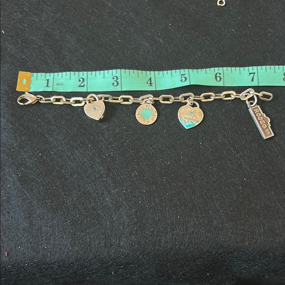 Tiffany & Co. Silver Heart Charm Bracelet